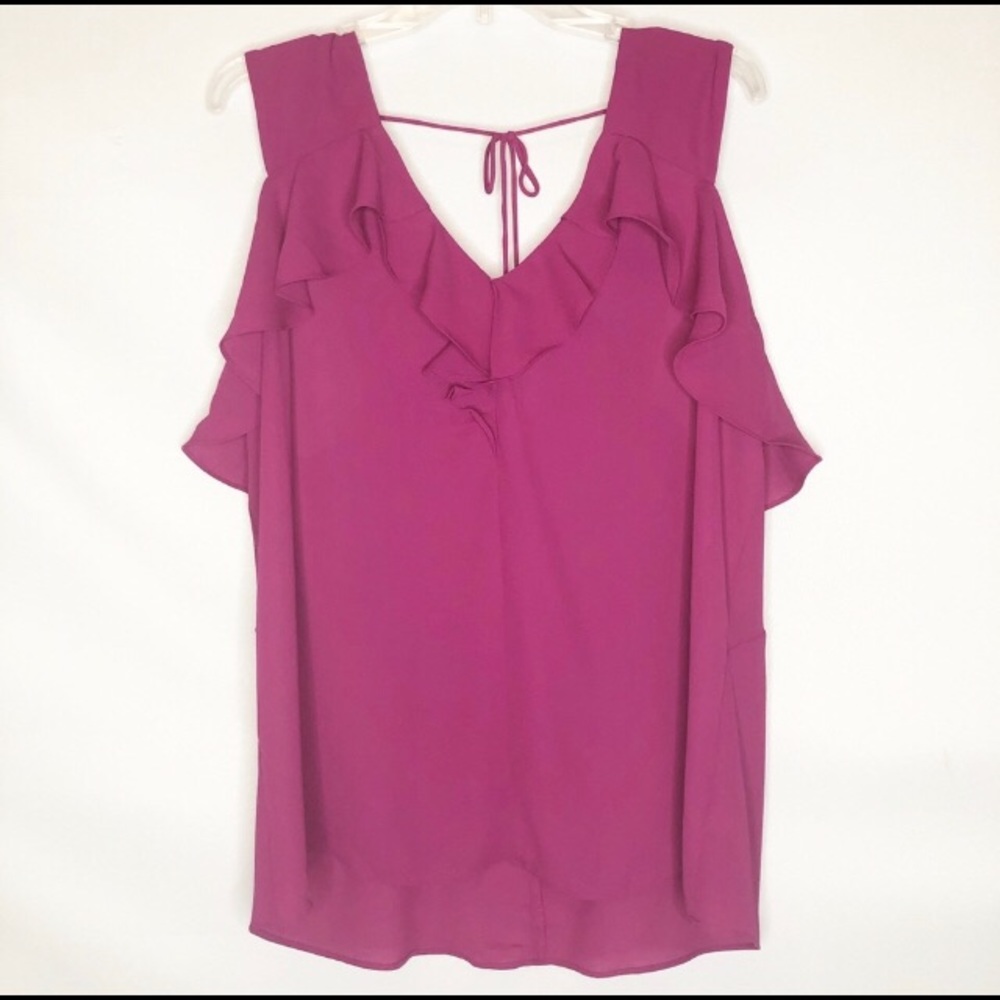 Express Raspberry Sleeveless Blouse